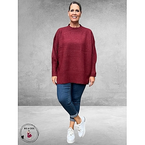 NO.1 BY OX Trui Turtle Neck Syrah Red